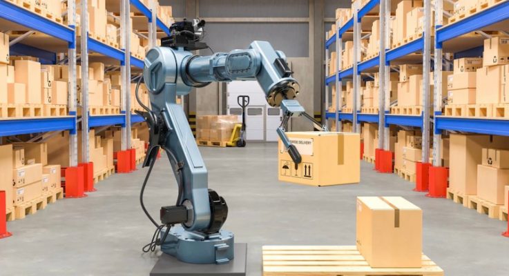 Việc hỗ trợ hoạt động robot trong sản xuất công nghiệp của con người