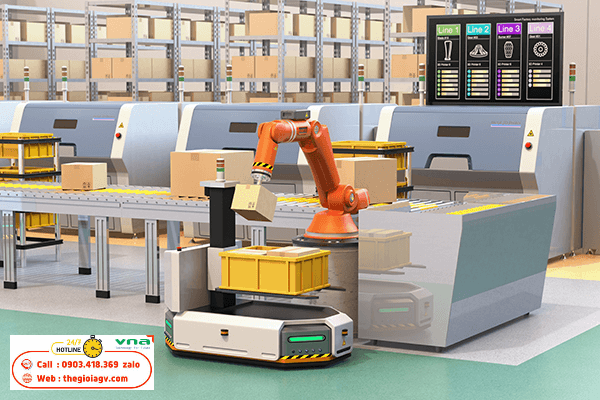 Ứng dụng robot gắp xếp hàng trong việc hỗ trợ hoạt động sản xuất của con người