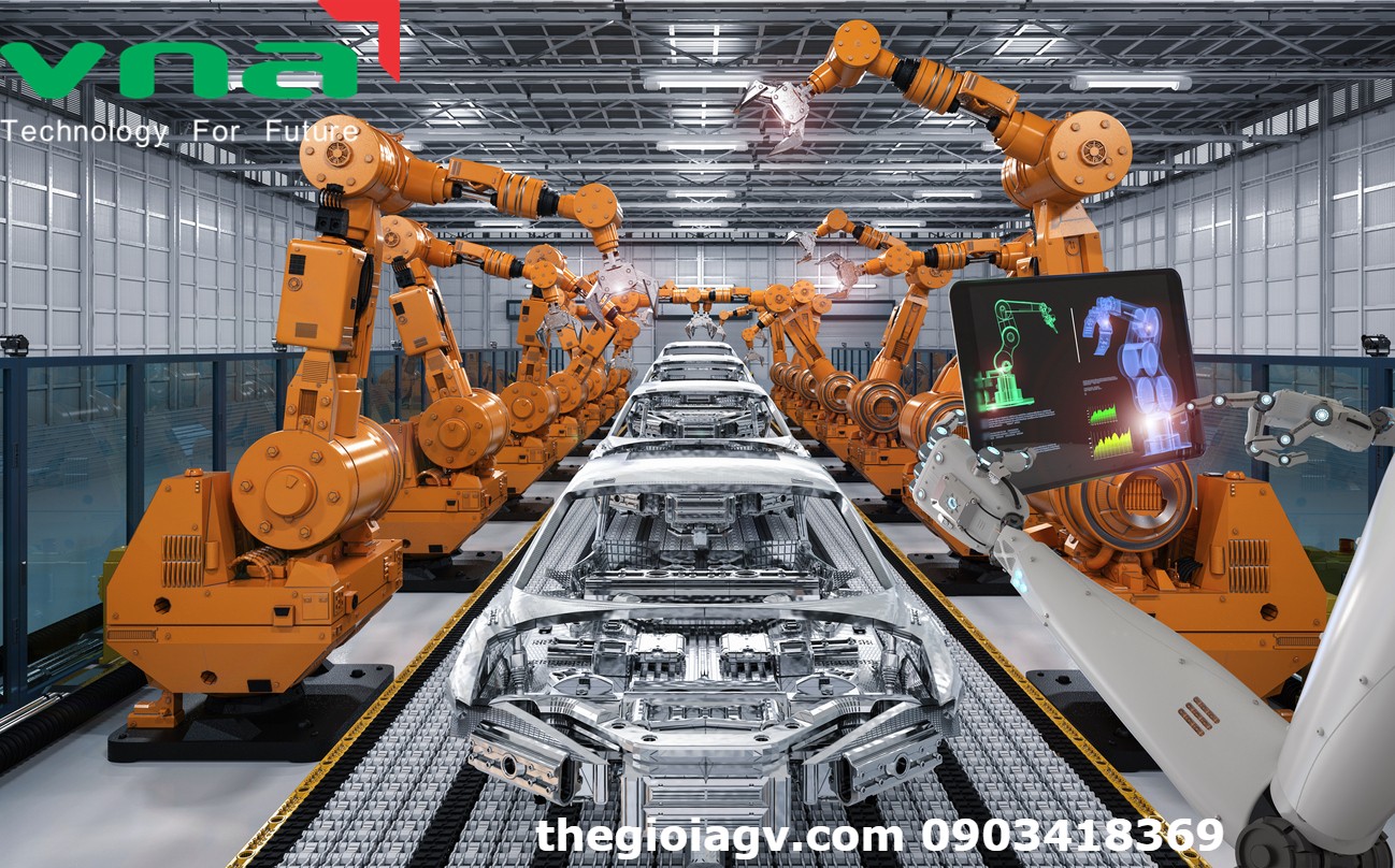 Robot trong nghành sản xuất oto
